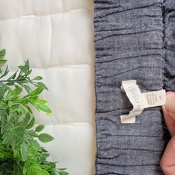 Eileen Fisher M Gray Drawstring Skirt - Picture 4 of 5